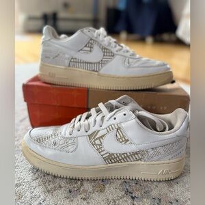 Nike Air Force 1 Harlem PRM 2005 White Size 9 OG Box Rare Map Hudson River